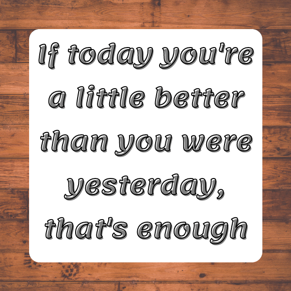 A Little Progress Each Day Adds Up To BIG RESULTS