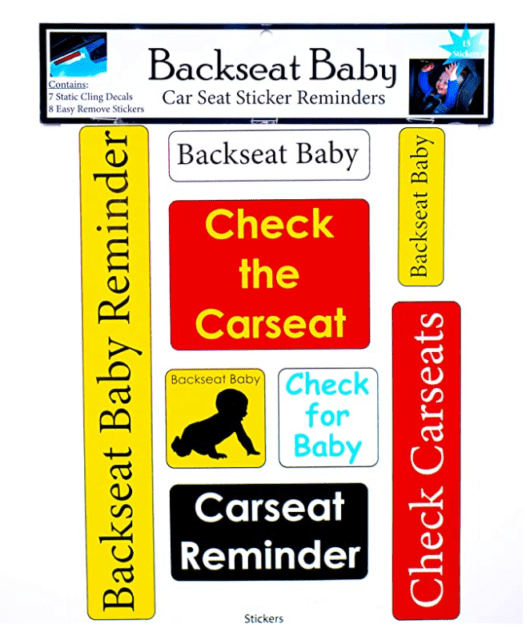 Backseat Baby Reminder Stickers