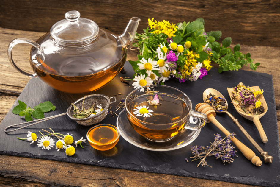 Herbal teas for bloating